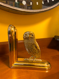 Vintage Boho Brass Owl One Bookend