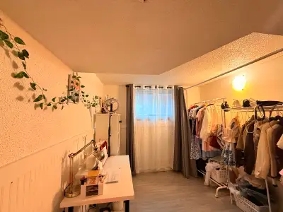 Private unfurnished bedroom for rent in a 2-bedroom basement unit. The other bedroom is occupied by...