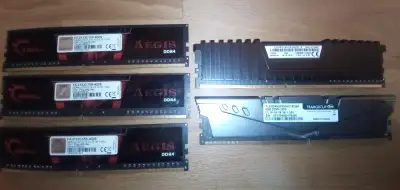 LOT of 5 DDR4 RAM Memory T-Force G.Skill 4GB 8GB T Force G Skill, View more