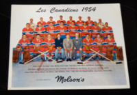 Rare Photo Promotionnelle Les Canadiens 1954 Molson's Group Phot