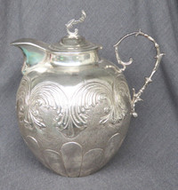 ANTIQUE COLOMBIAN GIANT 3.2L 900 COIN SILVER WATER JUG PIITCHER