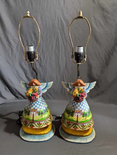 2 Jim Shore Lamps  Angels Heartwood Creek , View more