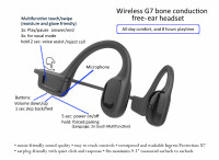 G7 Headsets, Wireless Bone Conduction