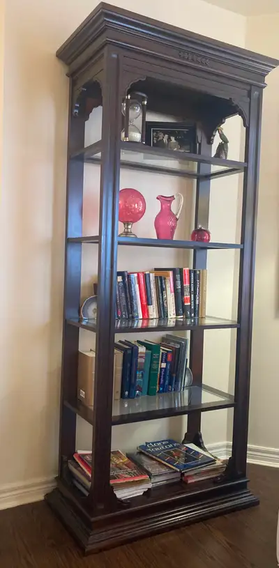 Wood/Glass Open Display Shelf, View more