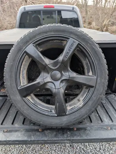225/45R17 Nokian Hakkapeliita R3 Mounted on black Touren alloy rims 5 x 4.5 bolt pattern, from 2015...