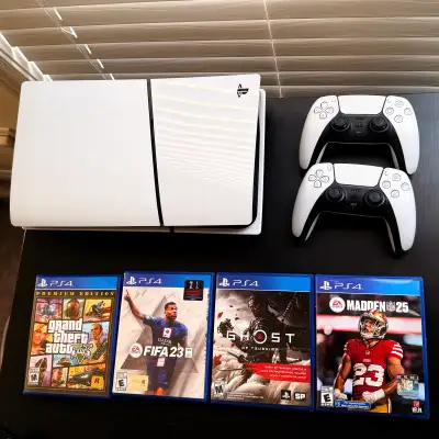 PS5 Disc Version 1TB + 2 Controllers , View more