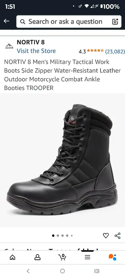 Nortiv8 winter military boots , View more
