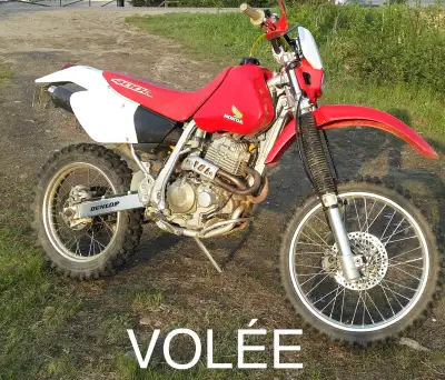 Honda XR 400 volée a St Alphonse Rodriguez. Récompense offert si retrouver. Note: REWARD OFFERED IF...