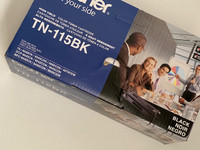 New Original TN115BK Brother Laser High Yield Black Toner