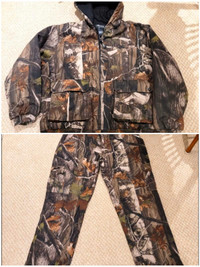 Camo hunting insulated jacket pants