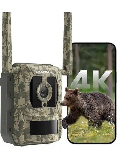 Talon Pro 4G LTE Trail Camera with SIM Card, 4K 8MP Ultra HD Wildlife Camera, Live View Anytime Anyw...