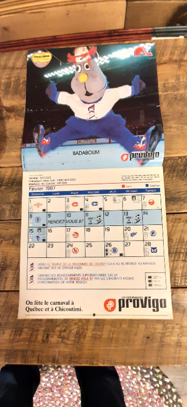 2 Beaux Calendriers des Nordiques de Québec 1985-1987 aux Choix dans Art et objets de collection  à Drummondville - Image 3