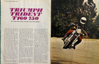 1976 Triumph Trident T160 750 Road Test Multipage Original Arti