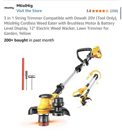 MtiolHig Cordless 3 in 1 String Trimmer Weed Eater, View more