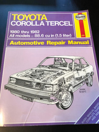 HAYNES 1980-82 TOYOTA COROLA TERCEL REPAIR MANUALS #M0274