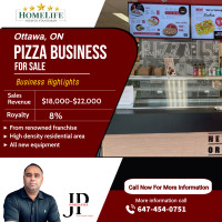 Ottawa ON | Pizza Business For Sale! | 647-454-0751