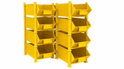 KANBAN BINS. STACKING PARTS BINS WITH HOPPER FRONT. STACK BINS., View more