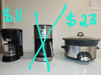 - Coffee Maker and a Slow Cooker