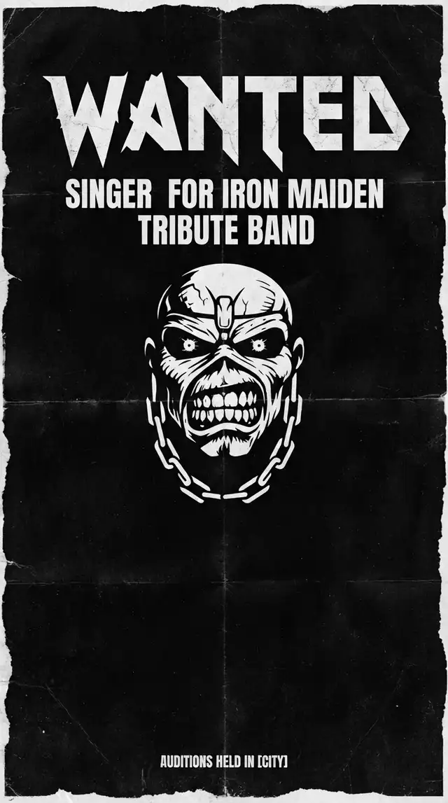 SINGER WANTED – IRON MAIDEN TRIBUTE BAND