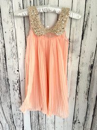 Beautiful Girl’s Peach Chiffon Dress