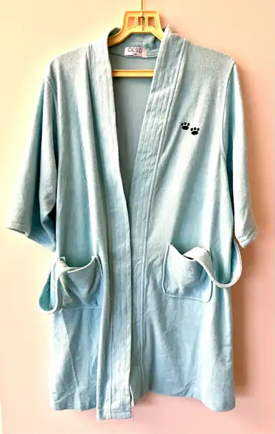 New Teens Bath Robe with Paw Print Embroidery, View more