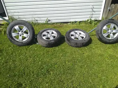 Pirelli M+S montés sur des jantes en alu Kia d'origine. 225/65R16 Four seasons plus P4 Les jantes so...