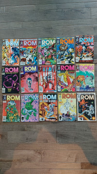 Lot of 15 low grade Marvel Rom comics including the final issue