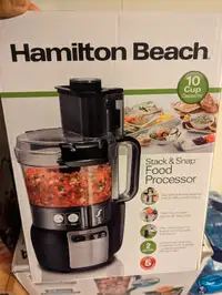 Hamilton Beach Stack & Snap Food Processor, 10 Cups