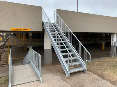 Custom stairs and rails Custom made stairs and rails fabricated with all latest codes. CWB approved...