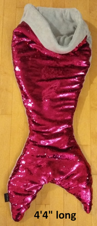 Mermaid Tail Pink Flip Sequin Leg Snuggie Blanket