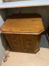 2x solid wood side cabinet 