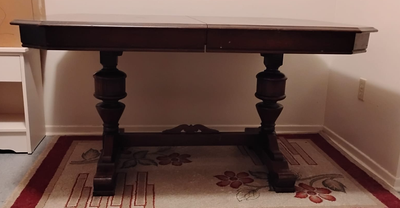FREE Antique SOLID WOOD dining room table, View more