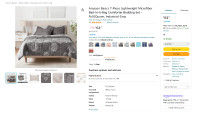 Amazon Basics 7-Piece Lightweight Microfiber Bed-In-A-Bag