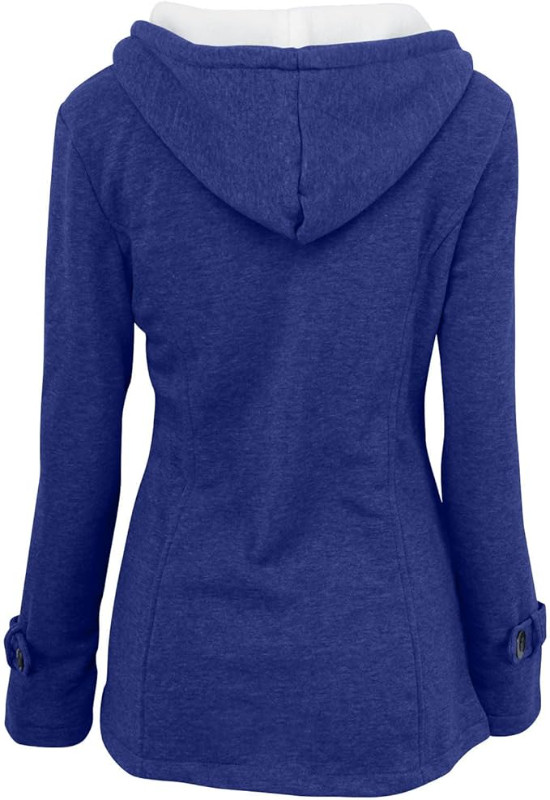 Manteau d'hiver chaud  pour femme, veste à capuche - Bleu dans Femmes - Hauts et vêtements d'extérieur  à Ville de Montréal - Image 3