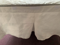 White twin mattress cover,  white twin bedskirt -sell sep or set