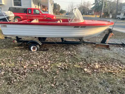 Project boat has a patch that needs fixing cause the boat is sitting on the roller will also need se...