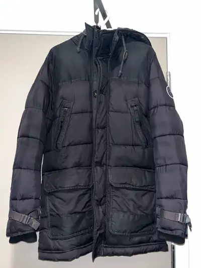 Abercrombie & Fitch Jacket Hood Black Medium, View more