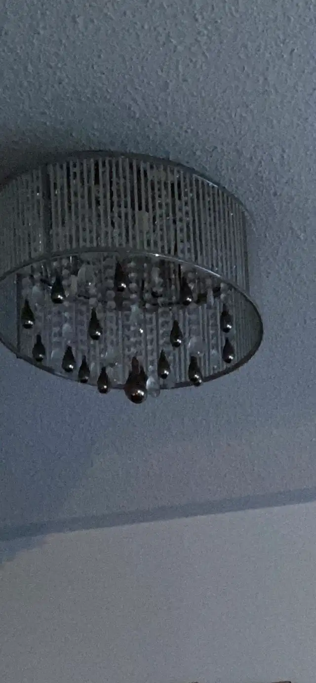 Chrome Chandelier with Crystal Accents in Indoor Lighting & Fans in Markham / York Region - Image 4