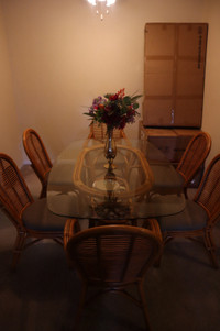 Glass Dining Table (Full Set Including Chairs) *BEST OFFER*