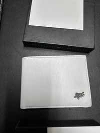 White leather fox racing wallet 