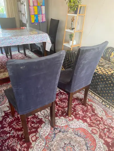 Dinning table for 8 person with 6 wooden chairs, View more