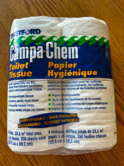 RV / Camper or Septic Toilet Tissue 7 New packages of 4 rolls each Biodegradable tissue All for $ 35...