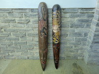 Large Wood Carved Tribal Masks