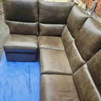 Sectional real leather