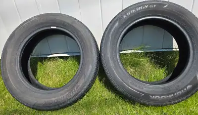 I am selling a set of four tires, including three Hankook KINERGY GT tires and one ALLTREK tire, siz...