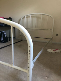 Used white metal bed frame for sale