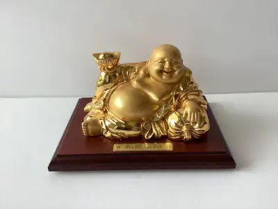 Gold Laughing Buddha, View more