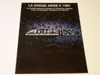 Brochure Dodge Aries K 1981