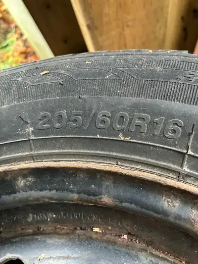 Used rims which are still good to use as winter rims. The tires on the rims are no good. But does no...