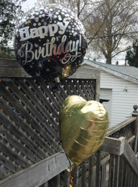 Birthday Helium Balloons - Gold, Black, Silver, $5 OBO